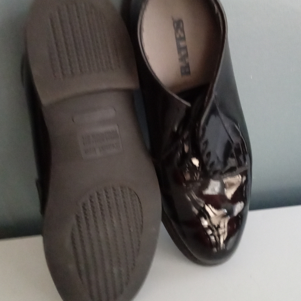 Bates Black Patent‎ Leather Oxford Dress Shoes Men Formal Military Uniform - Picture 6 of 7